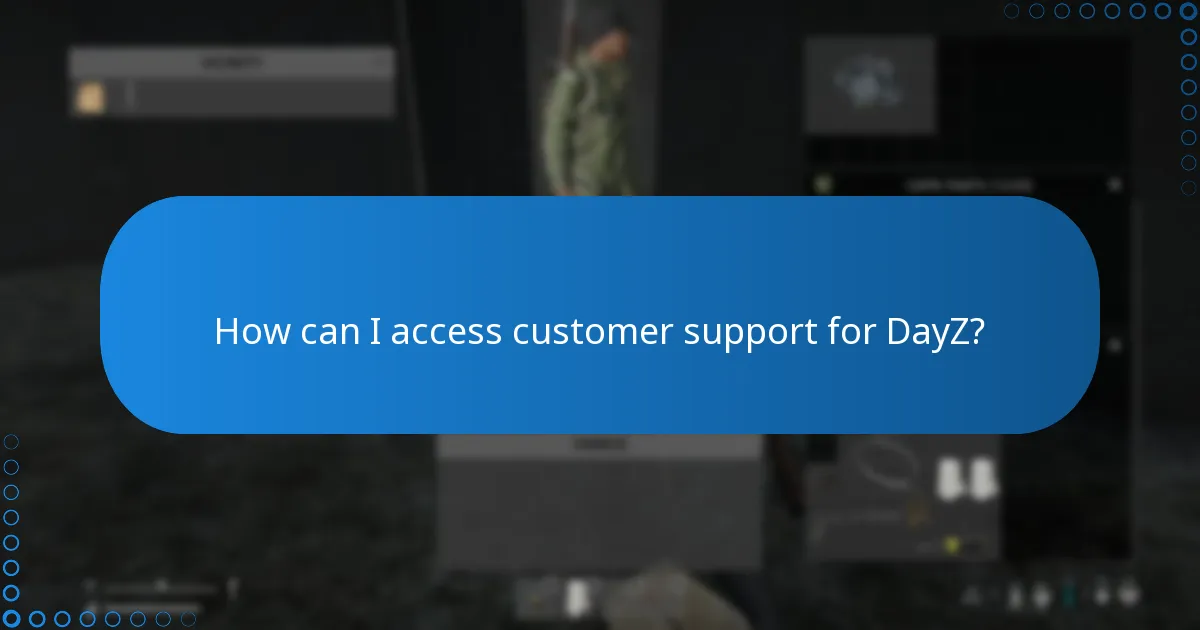 How can I access customer support for DayZ?