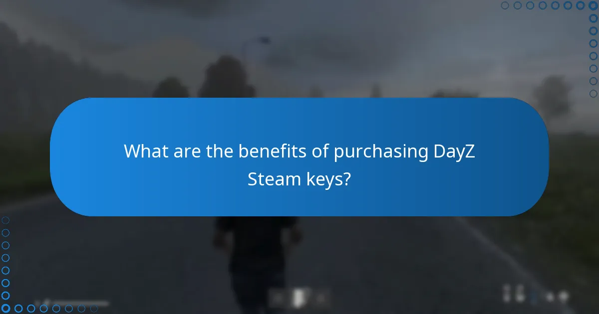 What are the benefits of purchasing DayZ Steam keys?