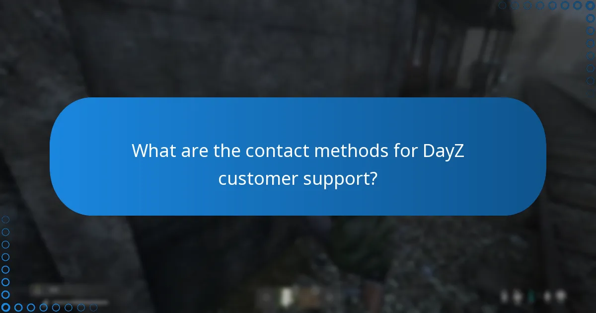 What are the contact methods for DayZ customer support?