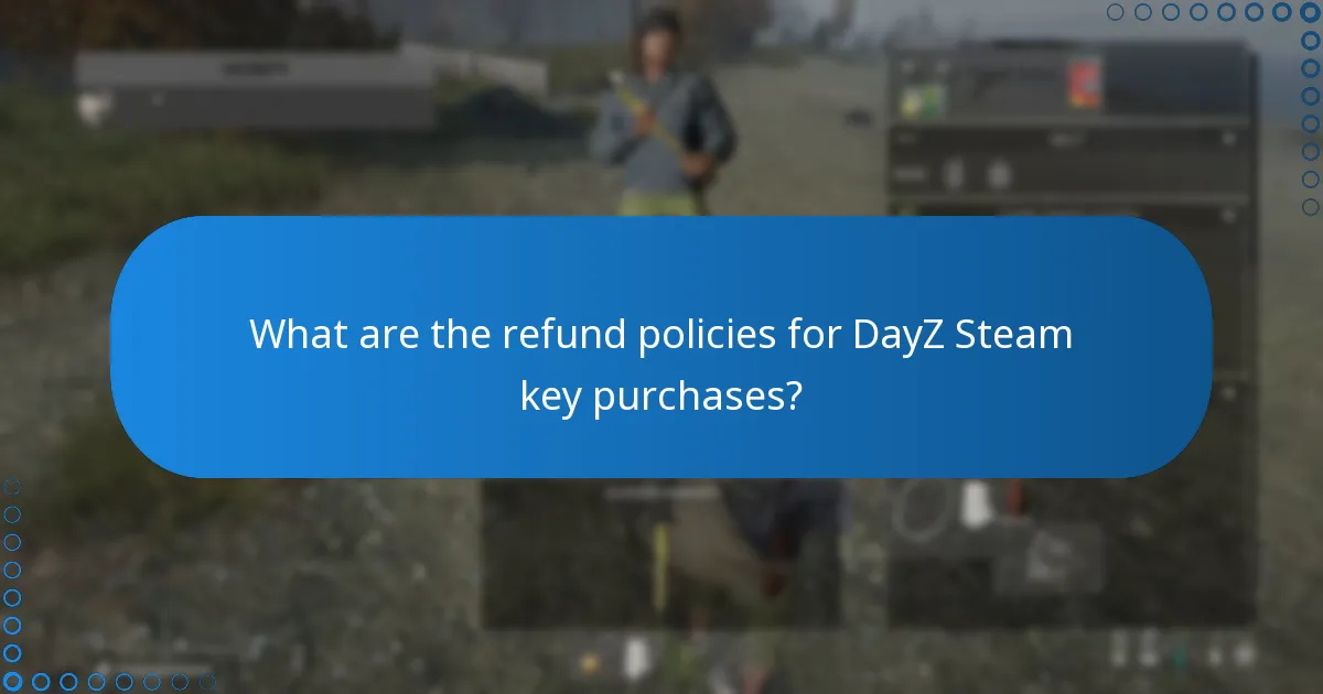 What are the refund policies for DayZ Steam key purchases?