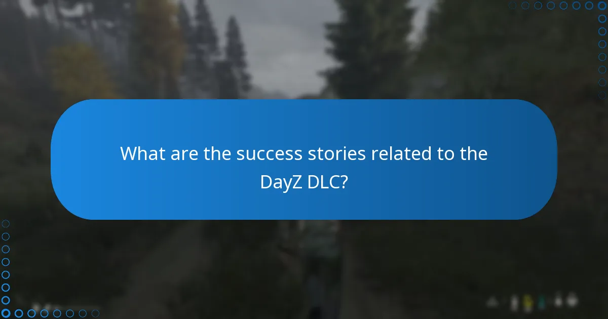 What are the success stories related to the DayZ DLC?