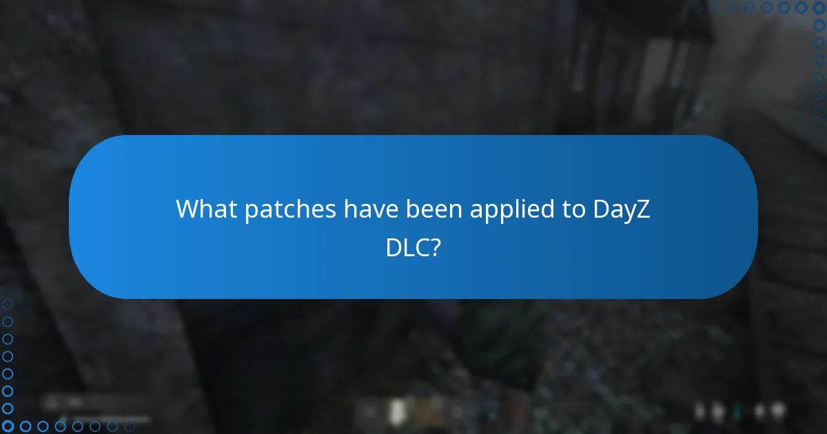 What patches have been applied to DayZ DLC?