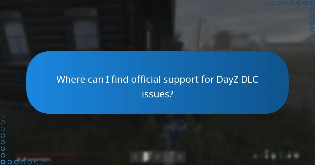 Where can I find official support for DayZ DLC issues?